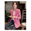 New Spring and Autumn Women's Clothing Ol Brown Suit Outwear Casual Elegant Loose Design Fancy Retro Suit