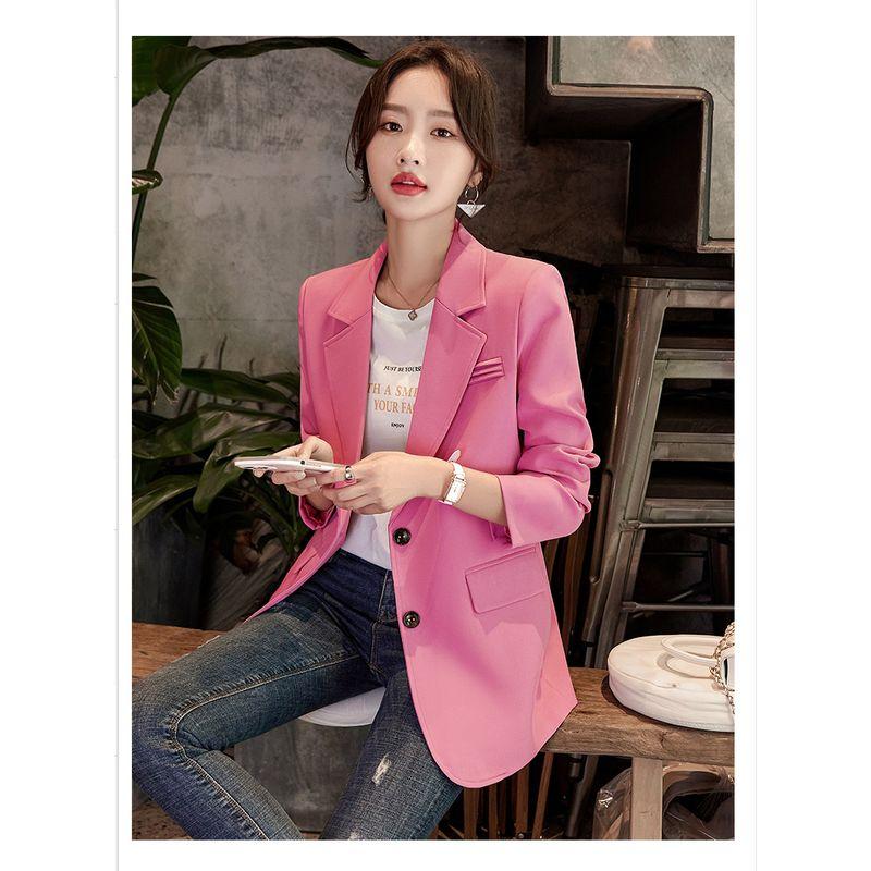 New Spring and Autumn Women's Clothing Ol Brown Suit Outwear Casual Elegant Loose Design Fancy Retro Suit