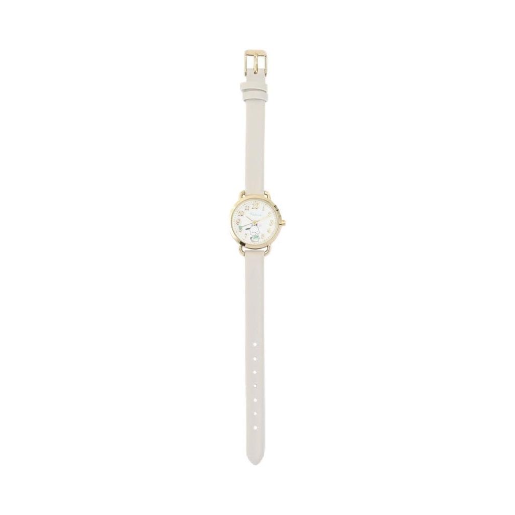 Fieldwork Analog Watch with Sanrio Cute Synthetic Leather Watch with Pochacco Perfect for or Business Women's Characters, Strap, Heart-Shaped Design,