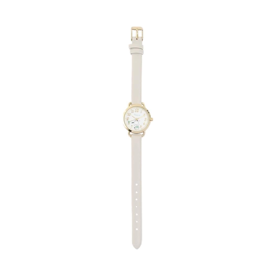 

Fieldwork Analog Watch featuring Sanrio Cute Faux Leather Suitable for and Heart Hand Women s Characters, Strap, Commuting, School, Business, Watch, серый