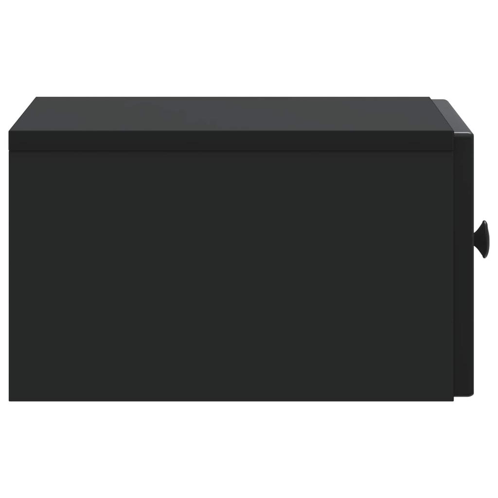 Wall Mounted Nightstand Black 33 x 34.5 x 20 cm