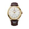 [ORIENT] Bambino 36 RN-BB0101S Men's Automatic Mechanical Watch, White x Gold Dial, Leather Strap
