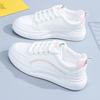 All-Season New Korean Simple Lace-Up White Sneakers for Women - Student Casual Versatile Shoes, Breathable Sports Casual Shoes