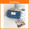 Sac de Rangement Octogonal en Jean avec Fermeture Éclair pour Usage Quotidien et Accessoire de Mode