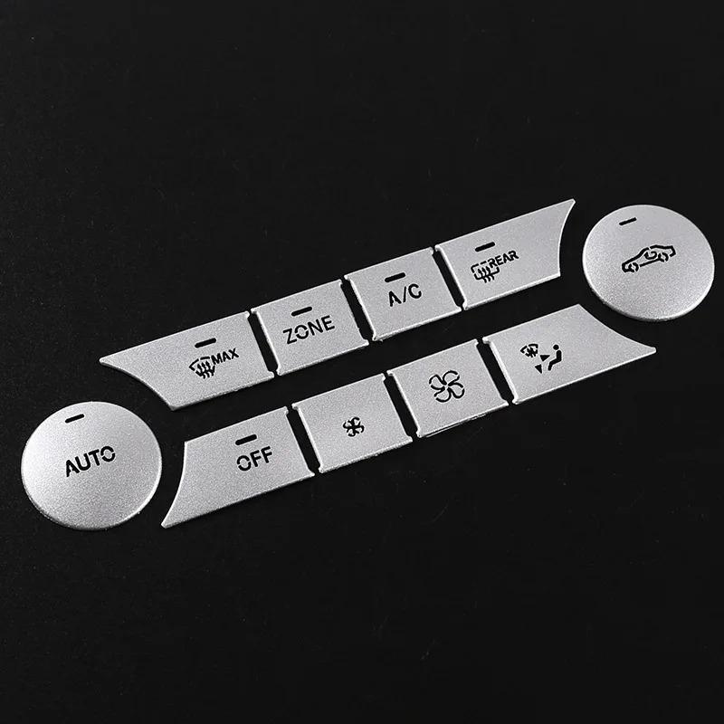 

For Mercedes Benz C Class ML W204 GLK X204 2011-13 Aluminum Alloy Car Air Conditioner Switch Button Trim Sticker Car Accessories серебряный