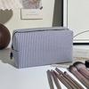 Striped Cosmetic Bag Travel Makeup Pouch Portable Makeup Bag Zippered Toiletry Bag for Women Makeup Brushes