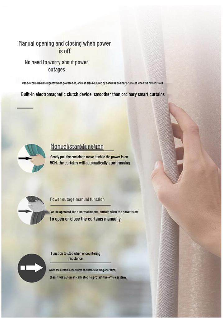 WiFi Smart Electric Curtains Set with Mijia App & Xiaoai Voice Control