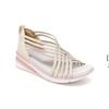 Summer large size wedge heel sandals women's woven fish mouth color matching women's sandals beach shoes