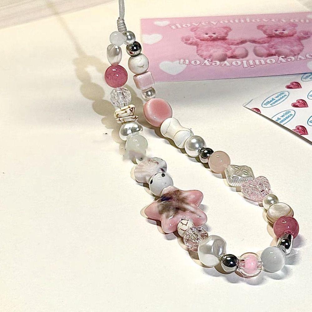 Hanging Keychain Y2K Phone Chain Niche Design Phone Strap Cellphone Lanyard Jewelry Gift