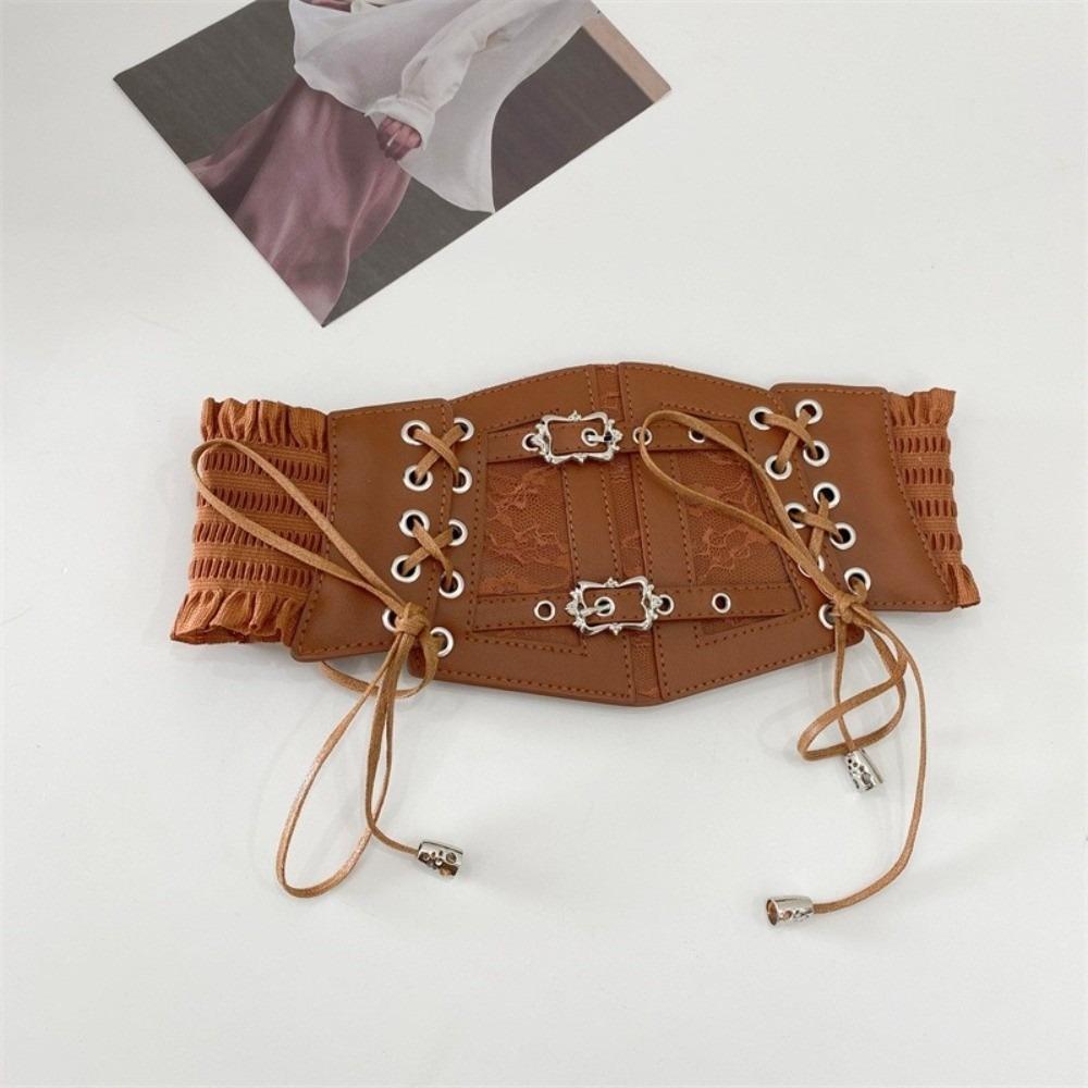 

Leopard Print Women Waistband Wide Corset Belt Trendy Waist Belt Decoration for Dresses