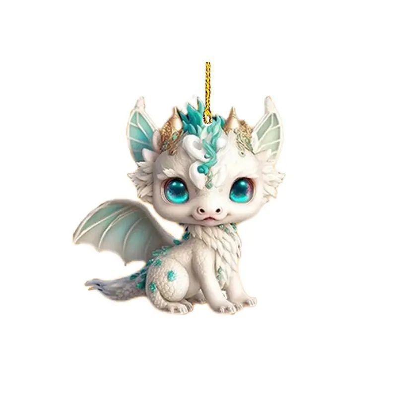 

Праздничное мультяшное животное, подвеска для автомобиля, яркое акриловое украшение для радостного домашнего декора 1