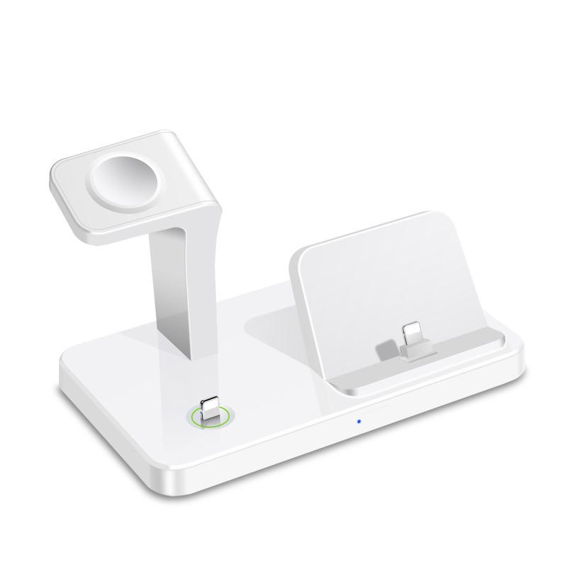 

Док-станция для беспроводного зарядного устройства 3 в 1 для Apple Watch 9 8 Airpods Pro, станция быстрой зарядки нескольких устройств для IPhone 14 13 12 11 белый