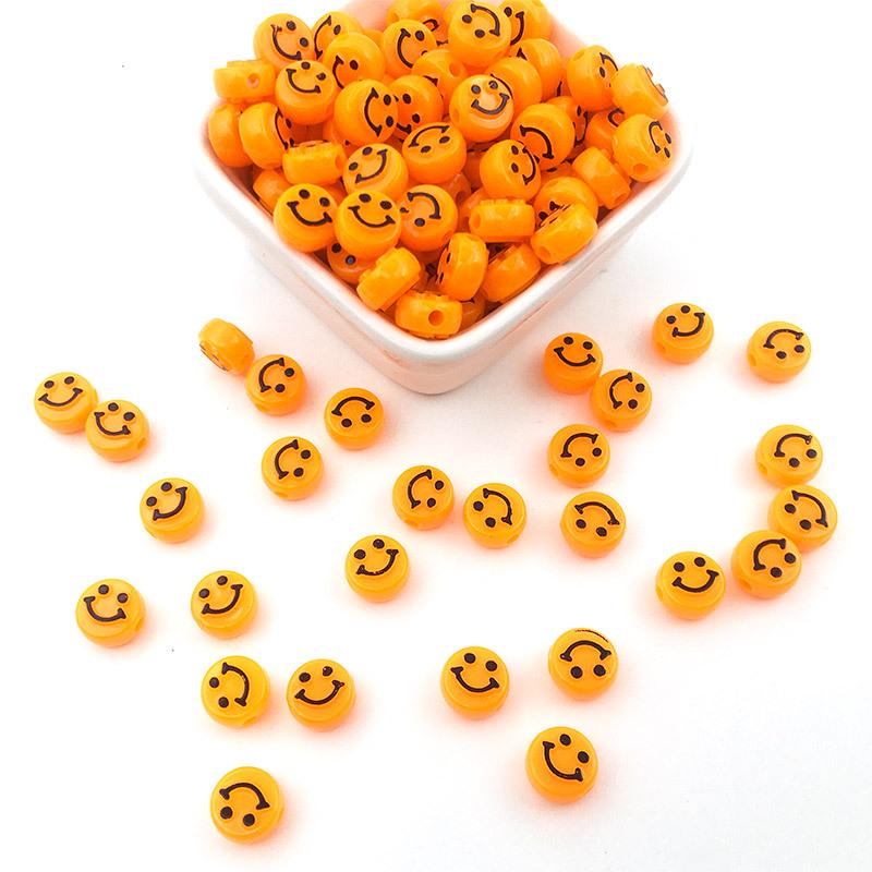 15-Compartment DIY Jewelry Kit: Colorful Smiley Face Acrylic Beads for Handmade Accessories