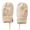 MIKI HOUSE Knitted Mittens with Bear for Boys and Size S Drawstring, Design, Girls, Baby, Kids, Children's Clothing, (1-3 Years), Ivory, 13-7602-490