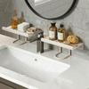 Mesh Bathroom Storage Rack Universal Water Drainage No-Drill Sink Shelf No-Drill Simple Bathroom Organizer Washstand Storage