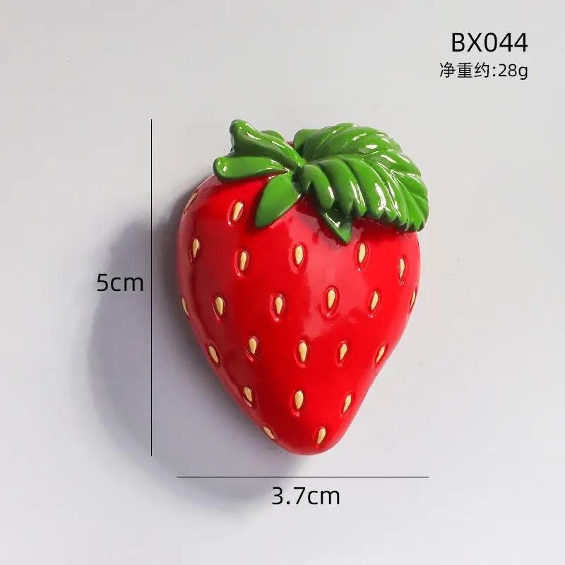 Realistic Artificial Fruit Refrigerator Magnets Set Durable Decorative Kitchen Magnets for Home Office School Use with Strong Magnetic Backing
