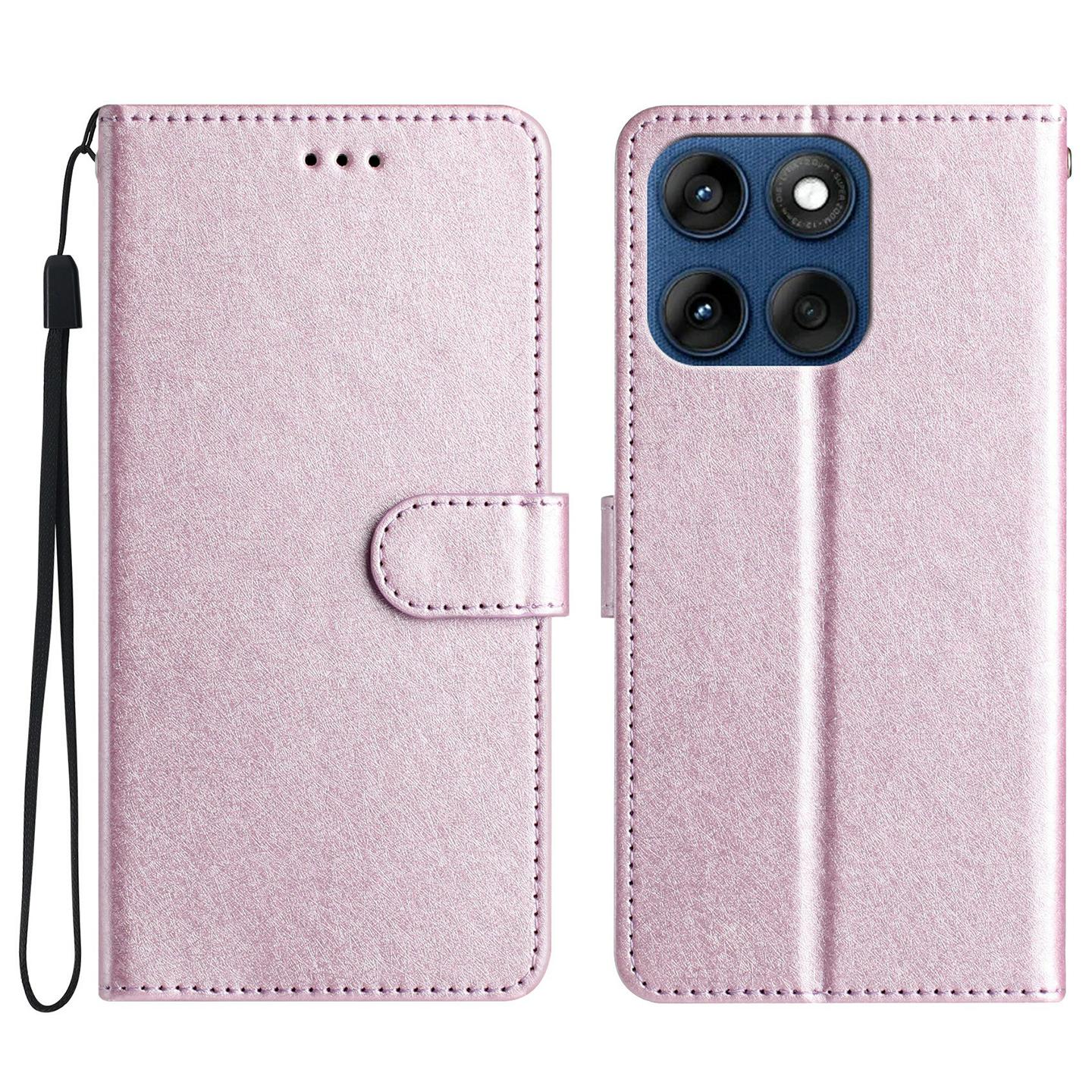 

Wallet Case for Motorola Edge 60 5G/60 Fusion 5G/60s 5G Leather Folio Phone Cover Magnetic Clasp Light Purple