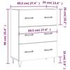 VidaXL Buffet Concrete Grey 69.5x34x90 Cm Engineered Wood 827848
