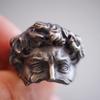 Anillo Retro Media Cara Venus Para Hombre Mujer Mitología Griega Vintage Punk Arte Gótico Anillo Abierto Accesorios Unisex Joyería de Diseño