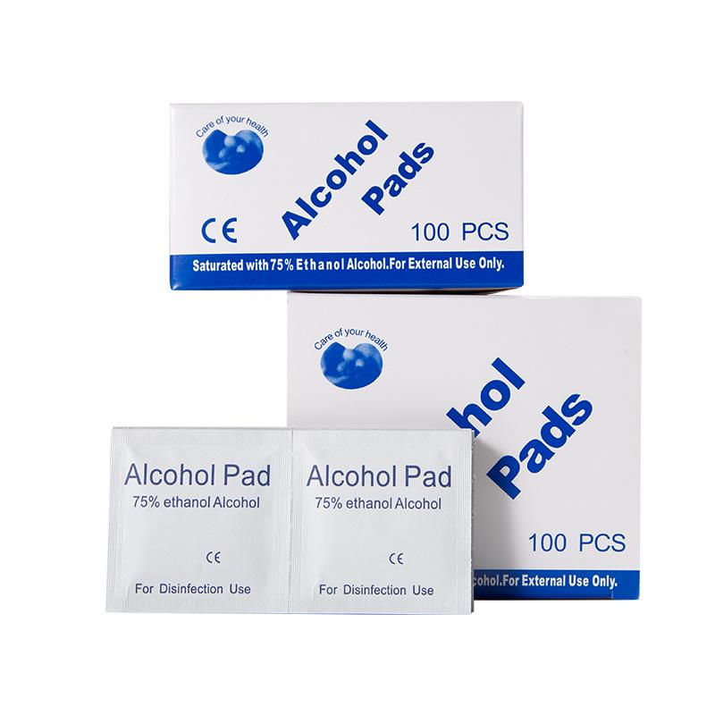 Portable 75% Alcohol Pads - Individually Wrapped Wipes for Nail Art, Phone Cleaning, and Disinfection
