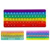 Spielzeug Regenbogen Tastatur Silikon Quetschen Drücken Blase Fidget Sensorisch Angst Stressabbau Für Klassenzimmer Geschenke Kinder Jungen Mädchen