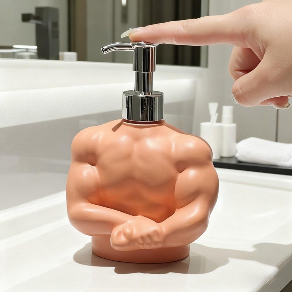Pump Jar Muscle Liquid Soap Dispenser Press Type Hand Soap Bottle Muscle Man Lotion Bottle  Shower