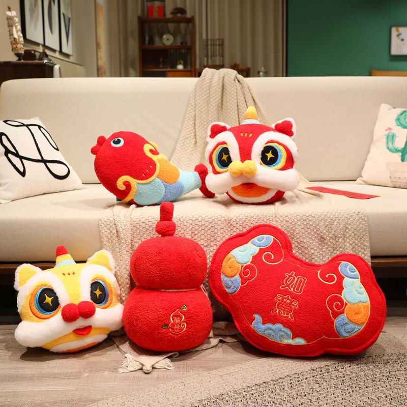 Chinese New Year Plush Sugar Cane Firework Decorative Dolls For Living Room And Sofa Decor