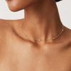 New Copper-Plated Rhinestone Gold Necklace: European & American Style for Women