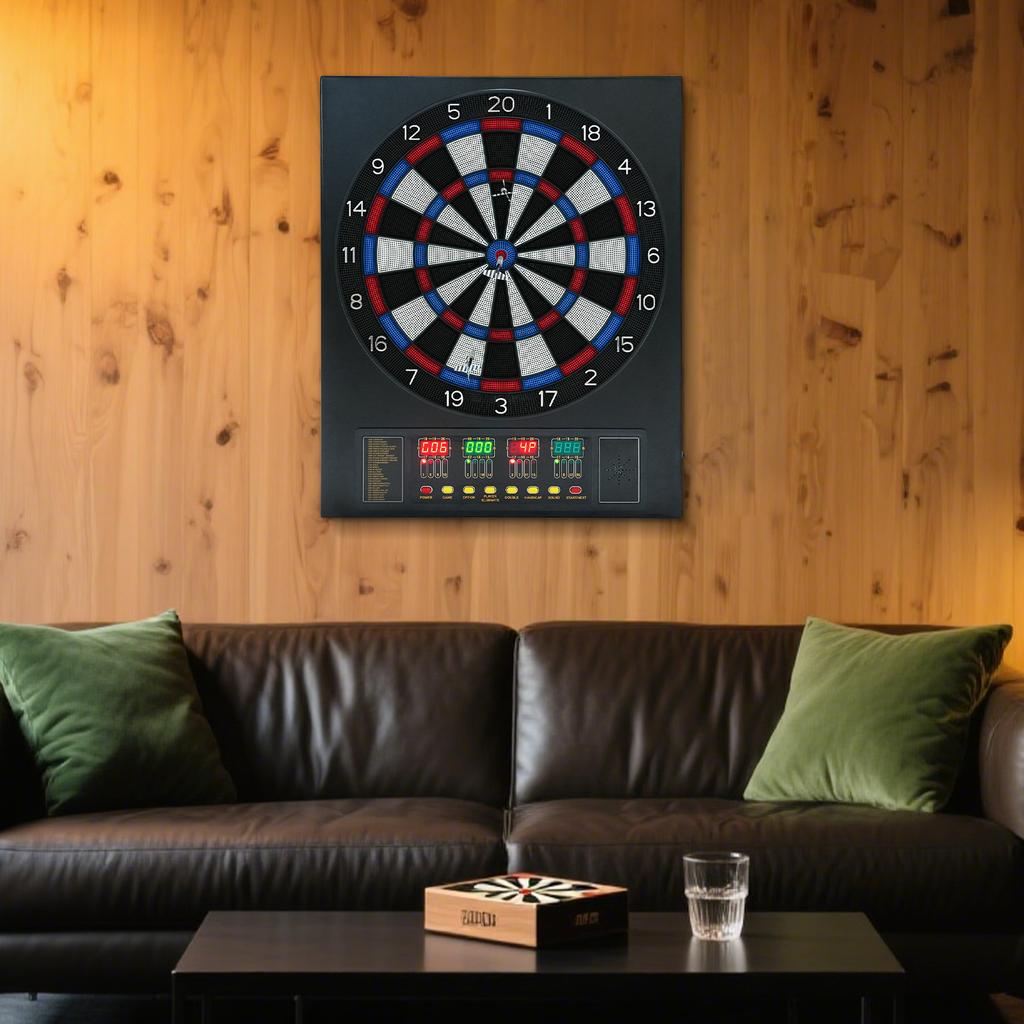 Electronic Dartboard Set, Box-type Electronic Dartboard with 12 Darts and 100 Dart Heads for Home/Office/Party