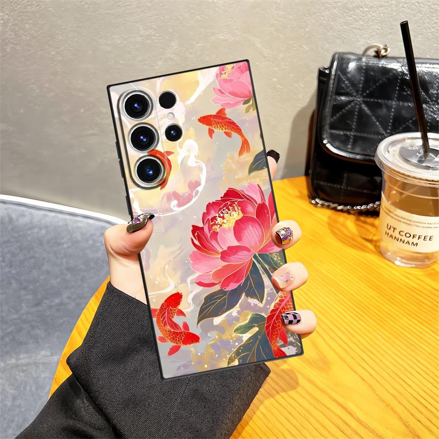 Funda Phone Cover Case for Samsung Galaxy S26 Ultra S25 Plus S23 S20 Ultra S21 FE S24 Note 20 8 9 10 S10 S9 Oil Painting Flower