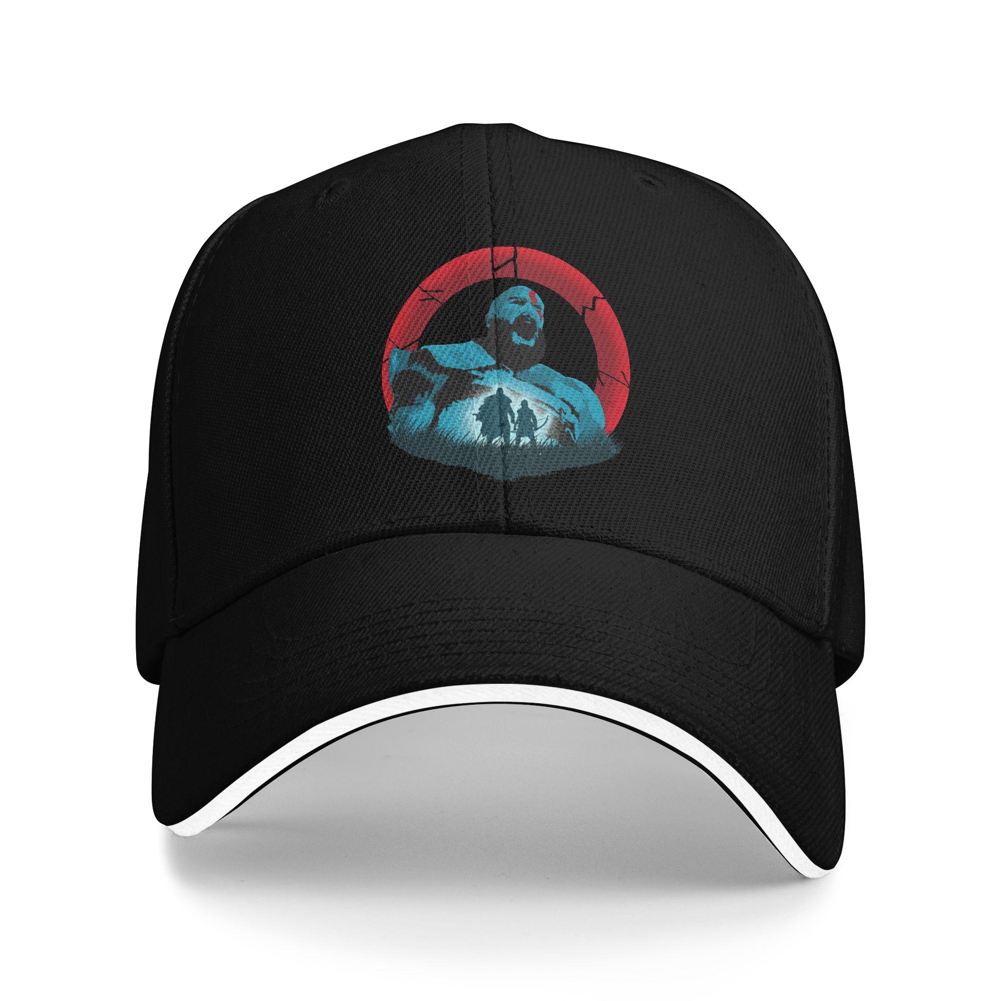 God of War Kratos and Atreus Baseball Cap Fashion  Sandwich Cap Unisex Style Adjustable Headwear Outdoor One Size