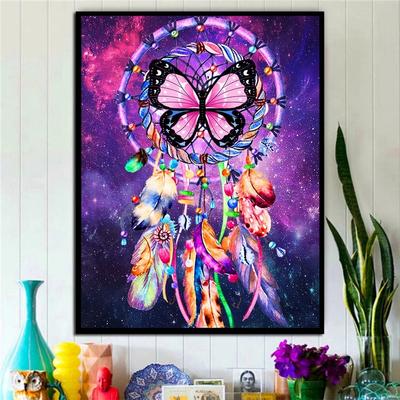 Diamond Embroidery Colorful Dream Catcher Feather Diamond Painting Novelties Full Drill Cross Stitch Mosaic Rhinestones