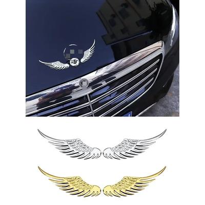 NEW Car Angel Wing Sticker 3d Three-dimensional Metal Car Decoration Decal Logo Chrome Plated Car Modification