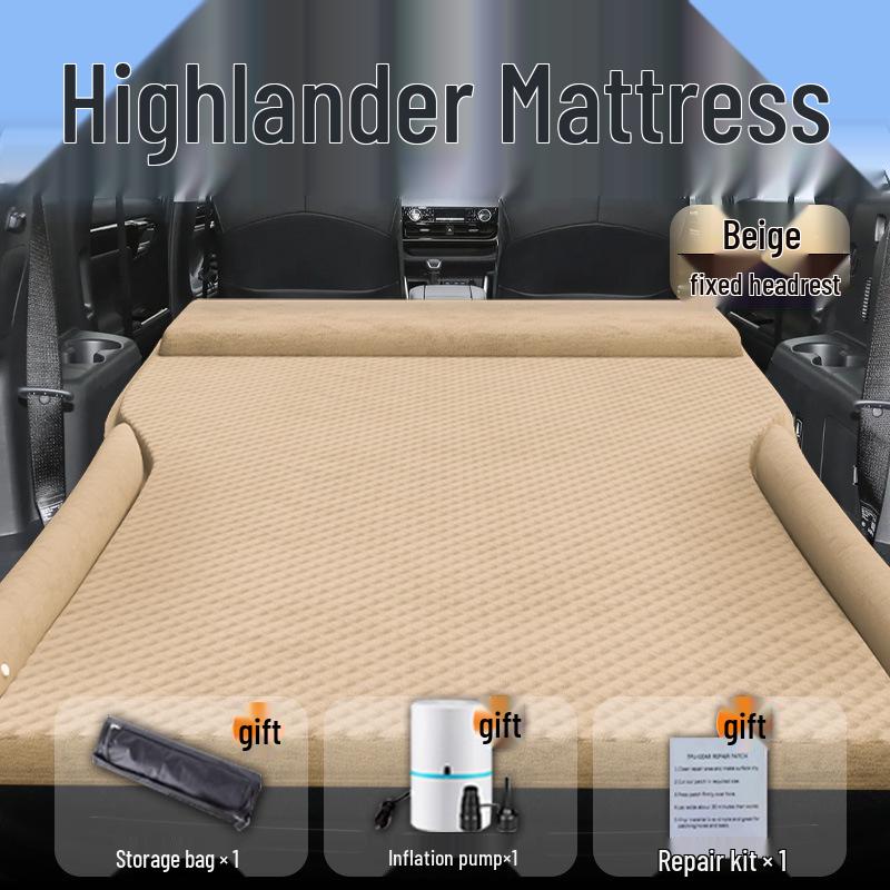 Toyota Highlander 2024 Trunk Inflatable Mattress for Rear Seat and Seven-Seater.