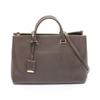 Used 2WAY Tote Bag Leather Gray Used Women