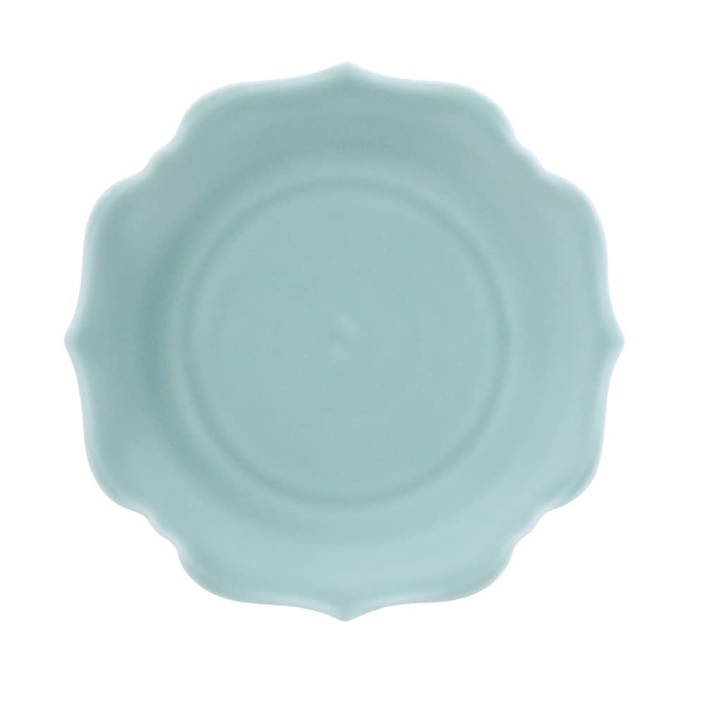 

EAST table Ritsubata Matte Light Green Side Made in Microwave and Dishwasher Cake Fruit 16.5cm (Ring Flower) Plate, Japan, Safe, Plate, Plate,