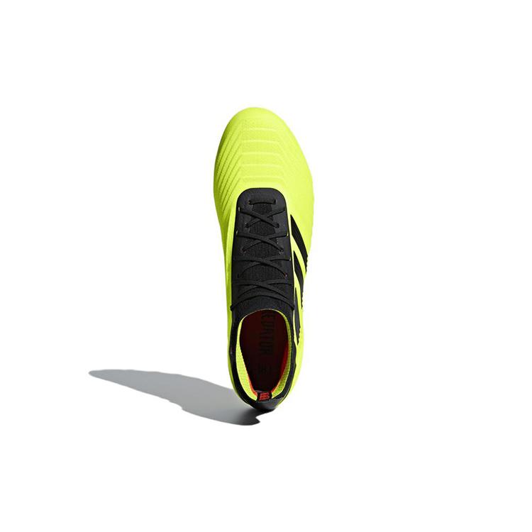 Adidas Predator 18.1 AG Cushioning Slip Resistant Abrasion Resistant Soccer Shoes Yellow Black DB3482