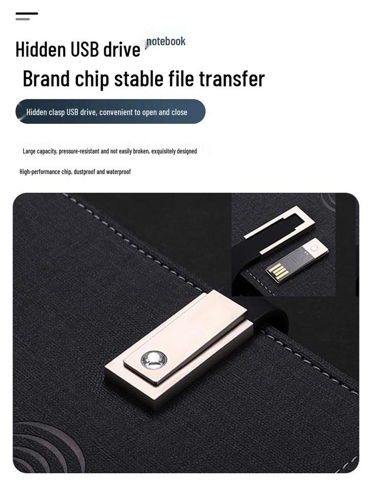 Creative Power Bank Notebook with Digital Display and Charging Feature