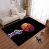 Colorful Basketball Art Carpet with Black Starry Background Suitable for Use As an Anti-slip for Living Room Bedroom Sofas