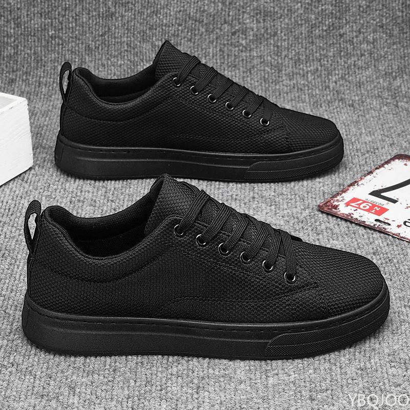 

Fashion Casual Men s canvas Shoes Trendy versatile board shoe Fashion comfortable Sneakers Lightweight non slip Male shoes Homme Zapatos 44 чёрный