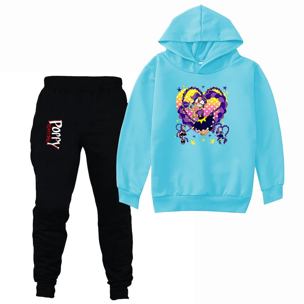 4142 Kids Girls Lily Lovebraids Print Long Sleeves Hoodies Pants Clothes Set