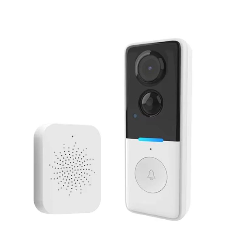 Tuya WiFi Doorbell with Solar Rain Cover Wireless Video Doorbell Camera PIR Motion Detection Outdoor Door Bell Video Intercom