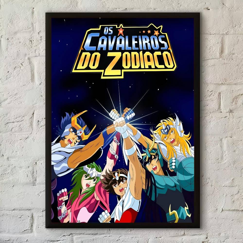 Classic Anime Saint Seiya Anime Posters Sticky Waterproof Paper Sticker Coffee House Bar Kawaii Room Decor