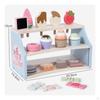 Wooden Dessert Shelf ThreeTier Pretend Accessible Front Tea Party Play Set for