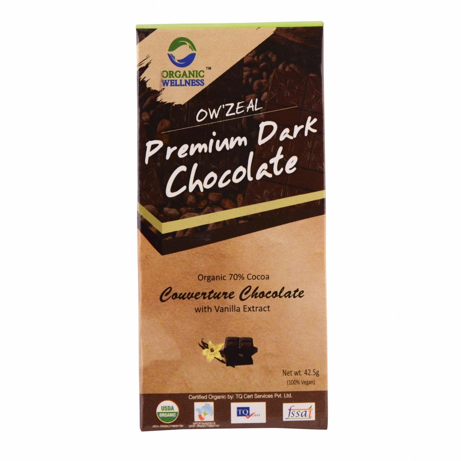 

Премиальный темный шоколад (42.5 г), Premium Dark Chocolate, Organic Wellness