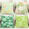 Mint Green Fresh Background Cushion Cover Comfortable Reversible Pillow Cover Ideal for Car Sofa Bedroom Beyond