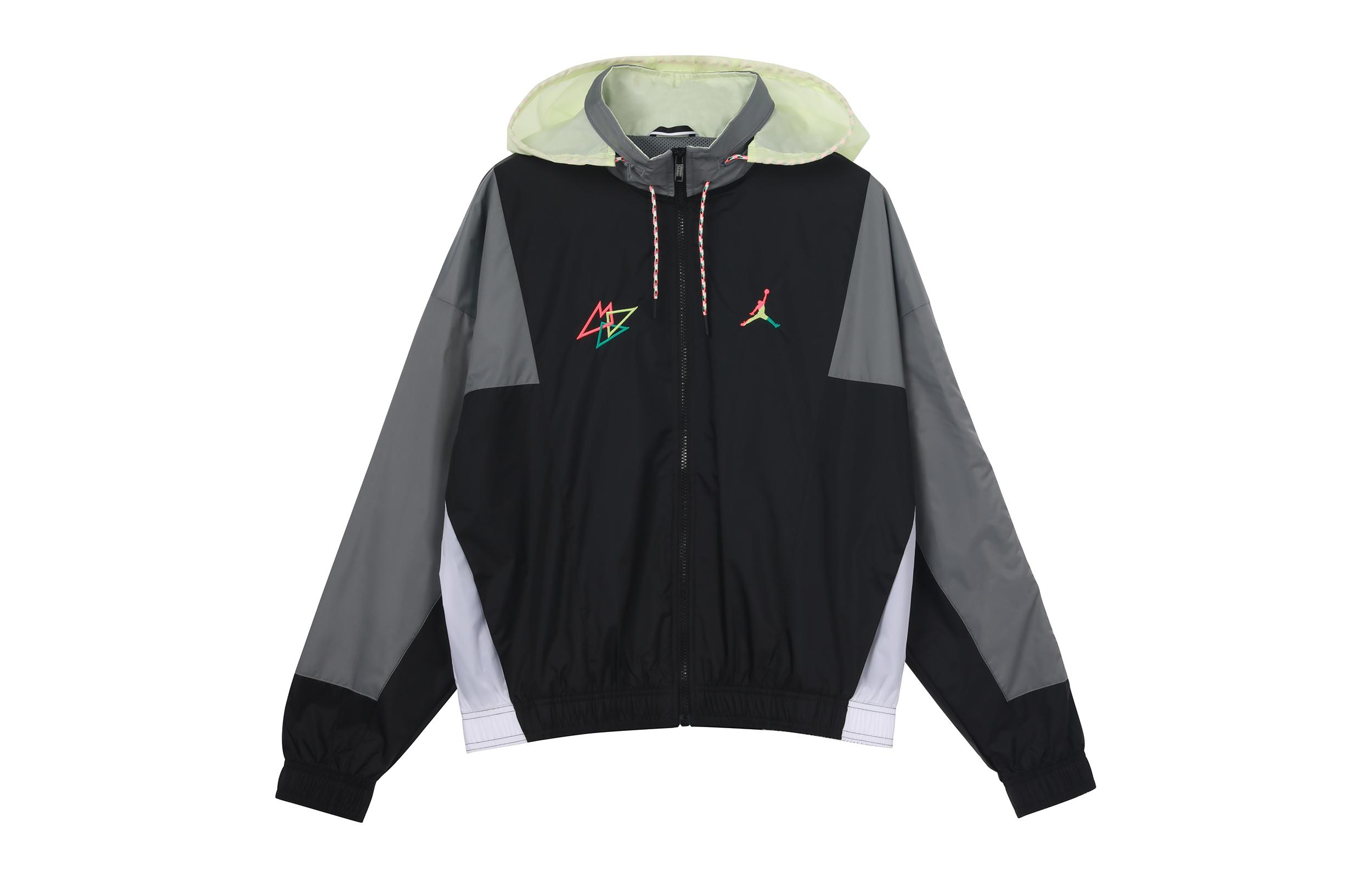 Jordan Sportjacken Herren Schwarz Stehkragen Moderat Sonstige XL gray