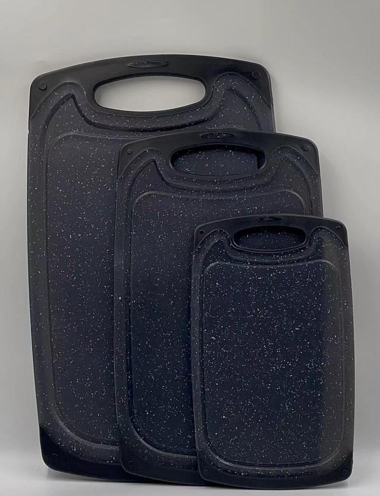 Non-slip Plastic Cutting Board Set - Home Kitchen & Baby Food Prep, 3 Pieces
