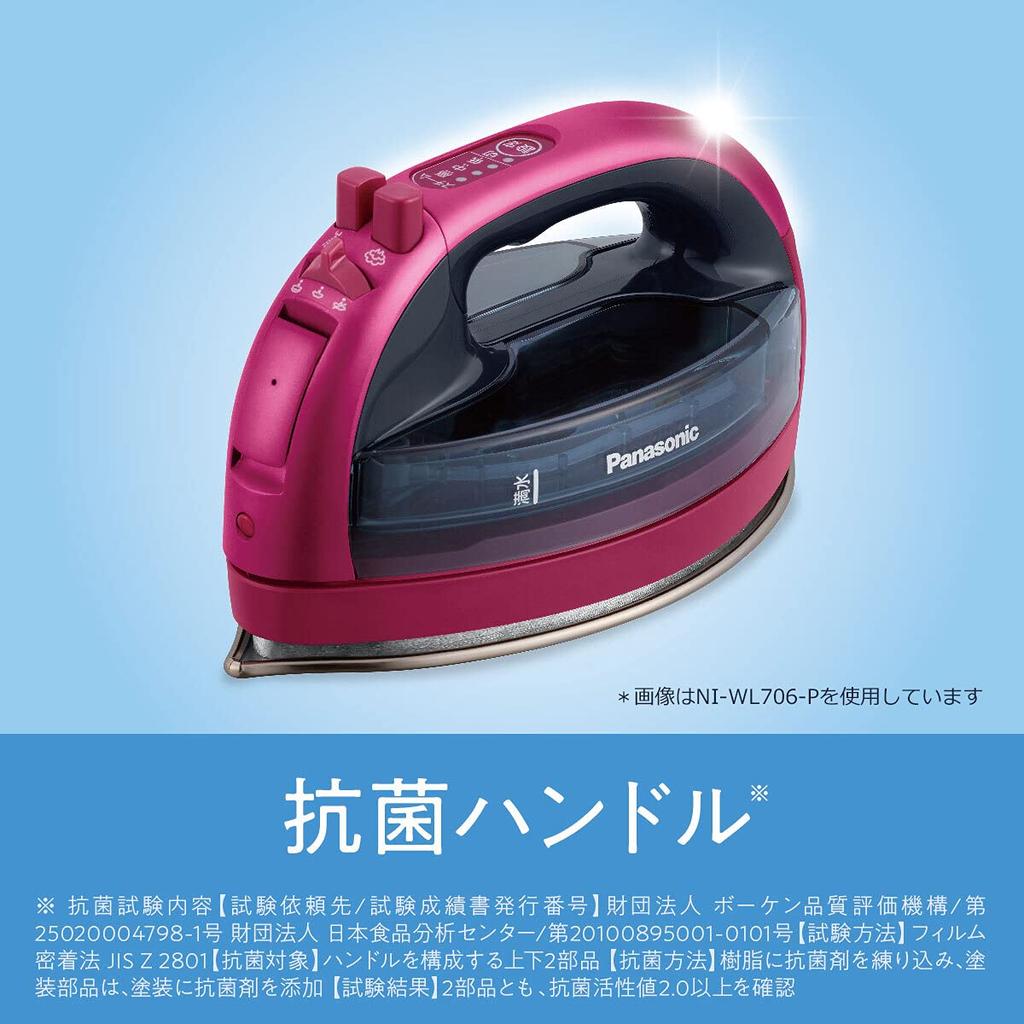 Panasonic NI-WL606-S Cordless Steam W Head Iron, S