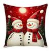 Christmas Snowman Elk Elements Pillow Print Festive Decoration Sofa Atmosphere Decorative Lumbar Cushion Pillow